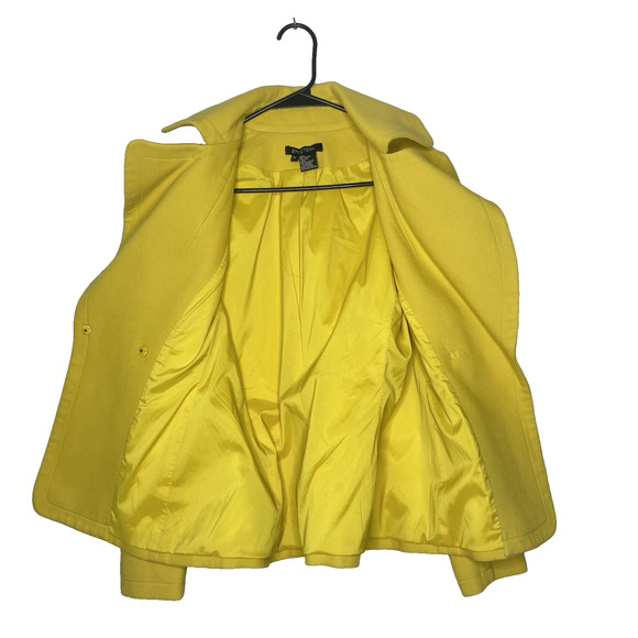Etcetera Blazer Yellow Cotton Wool Retro Mod Style Size 4 - Picture 3 of 9